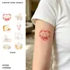 Pegatinas de Tatuaje de Conejo Acuarela Macaron Estilo Suave Lindo Femenino Impermeables Duraderas Pegatinas de Tatuaje de Dibujos Animados
