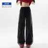 Pantalones Borgoña para Hombre Versión Extendida Pantalones Cargo Largos Talla Grande Oversize Pantalones Deportivos Sueltos Marca de Moda para Hombre