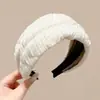 Diadema de tela de alta gama para otoño e invierno, extra ancha, adelgazante, estilo coreano, pinza para el pelo de terciopelo para mujer