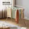 Tendedero de Pie de Acero Inoxidable para Balcón Ventana Saliente, Herramienta de Secado Plegable Pequeña para Uso Doméstico, Adecuado para Colgar Ropa de Bebé y Toallas
