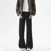 Moda Masculina Maple House / Estilo Americano High Street Jeans Ligeiramente Flare, Alongador de Pernas, Calça Longa Unissex