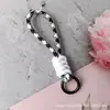 Cordão Colorido com Nó para Celular Criativo Curto Trançado Cordão para Capa de Celular Chaveiro Desmontável Alça Anti-Perda 12cm