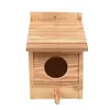 Nido de Pájaro de Madera Caja de Cría de Loro de Madera Jaula para Pájaros para Exteriores Interiores Fábrica Directa Manualidades DIY Caja Pequeña de Madera