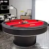 Mesa de Billar Redonda para Bares, KTVs, Lugares de Fiesta, Mesa de Billar Estilo Americano Ocho Bola Negra Estándar para Adultos, Interior Dos en Uno