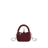 Mini bolsa de camurça para mulheres, novo estilo 2026, retrô e única, pequena bolsa tote com alça de corrente, exalando uma sensação de luxo.