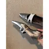 Primer Encuentro con Zapatos Mary Jane de Punta Estilo Vintage con Aumento Oculto de Altura para Mujer, Zapatos Planos sin Cordones para Commuter con un Toque Francés