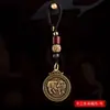 Chaveiro Pingente Moeda do Zodíaco Caractere Fu Doze Signos Placa Fu Guardião Paz Chaveiro Pingente de Carro Ornamento Decoração Atacado