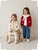 Cárdigan de Punto con Patrón de Champiñones 3D para Niños, Nuevo Abrigo de Algodón Clase A para Niñas Otoño/Invierno, Suave y Lindo Top para Bebé