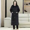 Abrigo de Algodón Grueso Forrado de Polar para Hombre Invierno Lobo del Norte Casual Largo Por Encima de la Rodilla Ropa de Trabajo Ropa para el Hogar