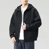 Sudadera de alta gama con cremallera para hombre, nuevo modelo primavera 2026, estilo americano, resistente, corte holgado, patchwork, chaqueta con capucha casual