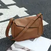 Bolsa de Hombro Cruzada de Cuero de Vaca TOGO de Capa Superior con Diseño de Costura de Moda para Mujer, Versátil, Gran Capacidad, para Debajo del Brazo