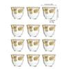 Juego de 6/8/12 Piezas de Vasos de Cristal Luna de Noche, Taza para Té Negro, Taza para Café, Estilo Lujo Ligero, Exclusivamente para Ventas Transfronterizas