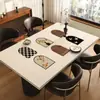 Mantel de Mesa de Comedor Estilo Medieval, Lujo Ligero y Sensación de Alta Gama, Mantel para Mesa de Café, No Lavable, Impermeable, Resistente al Aceite, Resistente al Calor, Protector de Mesa