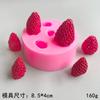 Molde de Silicona 3D Fresa Media Fresa Adornos de Arcilla Polimérica para Goteo de Pegamento Herramienta de Modelado de Yeso Molde para Hornear Fondant Chocolate