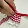 Toalla Salivadera para Mascotas Transfronteriza, Babero para Gato con Lazo, Ribete de Encaje de Cereza, Bufanda Accesorios para Perros, Venta al por Mayor por Fabricante