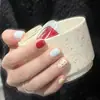 Novas Unhas Usáveis Estilo Ins de Verão, Adesivos de Unhas Pura Desejo, Efeito Clareador, Peças de Unha Removíveis, Estilos Longos e Curtos, Peças de Unha Prontas