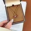 Novo Estilo Chinês Exquisito Retro Colar de Cabacinha Esmaltado Vermelho Design de Nicho Elegante Alto Padrão Colar Estilo Antigo