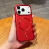 Adecuado para iPhone 17 Pro Max, funda de teléfono con pintura metálica corrugada, funda rígida con botón metálico de rayas magnéticas Apple 16