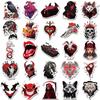 50 piezas Horror Calavera Gótico Pegatinas Estéticas material de pegatina decorativas