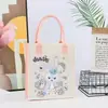 Nova Bolsa Tote de Feltro com Transferência de Calor Tendência Bolsa de Estudo de Desenho Animado para Aluno Bolsa para Marmita Bolsa Tote Centenária Bolsa de Compras Estampada