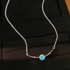 Collar redondo curvo de circón moderno y único, cadena para la clavícula de lujo ligero de nicho, joyería femenina de alta gama simple y personalizada