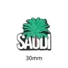 Emblema Nacional da Arábia Saudita Insígnia Adesivo de Telefone Padrão Palmeira Faca Curva Insígnia de Metal Presente Comemorativo Fonte de Fábrica Transfronteiriça
