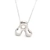Amazon Caliente 18k Globo Dorado Burbuja Lindo Gordito 26 Colgante de Alfabeto Inglés Collar Mujer