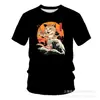 Nueva camiseta neutra de cuello redondo con estampado 3D, informal, transpirable, de manga corta, 2025