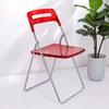 Silla Plegable Nórdica Simple para Hogar Casual con Respaldo Silla de Restaurante Taburete Alquiler para Exposición Silla de Capacitación de Plástico