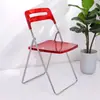 Silla plegable, estilo simple nórdico, silla de ocio para el hogar con respaldo, silla de espera para restaurante, silla de plástico para entrenamiento de alquiler para exposiciones