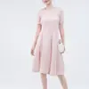 Vestido plissado de Comércio Exterior Miyake 2025 Novo Vestido de Manga Curta Botão de Flor Vestido Versátil de Alta Qualidade Verão Feminino Simples