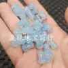 Pedras Soltas de Jade em Formato de Bambu Água-Marinha Quartzo Azul Rocha de Jade Acessórios para Joias DIY Contas de Jade