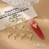 Acessórios Versáteis Mini Borboleta para Nail Art DIY, Decorações de Laço de Liga de Prata Vazada da Moda para Unhas