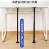 Soporte telescópico ajustable de acero inoxidable pata de soporte de carga marco de soporte estante de escritorio columna de soporte de gabinete fijación