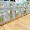 Bolsas colgantes transparentes para organizar el rincón de lectura en un jardín de infantes, bolsas transparentes para materiales de diseño ambiental y una decoración de pared temática para mostrar mensajes