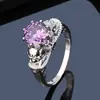 Regalo de Halloween Anillo de Diamante Accesorios Populares Transfronterizos Anillo para Mujer de Cobre Puro Fabricante Listo para Enviar Venta al por Mayor
