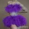 Vestido de Malla Verde con Pedrería para Mujer, Dos Piezas para Baile, Club, Performance, Cosplay, Fantasía Europea y Americana