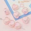 Cuentas acrílicas con forma de corazón de sándwich de caramelo de leche Huhu, accesorios para collar y pulsera de cuentas hechos a mano