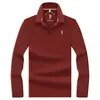 Nueva camiseta de manga larga para hombre, adecuada para hombres de mediana edad y jóvenes, con diseño polo de cuello camisero, hecha de algodón mercerizado, adecuada para primavera y otoño, cómoda y amigable con la piel para uso de negocios
