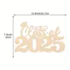 Banner de Decoración para Fiesta de Graduación Transfronteriza 2025 Temporada de Graduación Gorro de Doctor Accesorios para Fotos Decoración Colgante para Puerta Ventana Porche