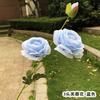 Fábrica de flores de simulación para boda 3 flor de té de hibisco de madera peonía rosa decoración para el hogar flor para boda al por mayor