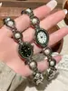 Relógio Feminino de Quartzo Estilo Pulseira de Pérola de Luxo Leve, Relógio de Quartzo Pequeno Mostrador Prata-Branco, Vendedor Quente Transfronteiriço