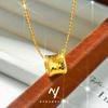 Collar de Cintura con Escamas de Dragón Electroplateado al Vacío de Oro de 24 Quilates Premium con Colgante de Passepartout Brillante, Cadena para Clavícula de Mujer Color Oro Arena