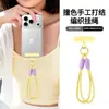 Lanyard para teléfono más vendido transfronterizo, correa corta para la muñeca, charm de moda, llavero de muñeca, cordón trenzado antideslizante, en stock