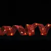 Luces Led Navideñas con Estampado Dorado, Guirnaldas de Doble Capa, Cinta, Decoraciones de Atmósfera Navideña, Adornos Colgantes, Luces Cálidas Navideñas, Cinta