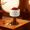 Caixa de Presente Vela Aromaterapia Floral, Enfeites Cerâmicos Artesanais, Presentes de Dia dos Namorados de Luxo para Meninas, Presentes Atmosféricos