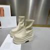 Botas Casuales de Moda Versátiles con Suela Gruesa para Aumentar la Altura, Ajuste Delgado para Personas Petitas, Nuevo Estilo 2026, Botines que Realzan la Altura y Adelgazan
