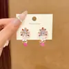 Brincos de Fogos de Artifício com Zircônia Microincrustada de Novo Estilo para Mulheres, Brincos de Flor Modernos e Versáteis com Senso de Design, Acessórios de Orelha com Franjas em Estilo Europeu e Americano