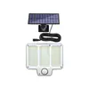 Nueva lámpara de pared solar dividida de cabeza única impermeable para exteriores, inducción del cuerpo humano, lámpara solar para jardín, garaje, calle