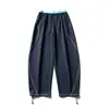 Pantalones deportivos de punto para otoño e invierno, con dobladillo curvo, antibacterianos, de secado rápido, pantalones de pierna ancha con bloques de color de moda, pantalones largos casuales elegantes
